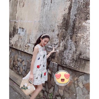 Đầm đuôi cá hoa văn