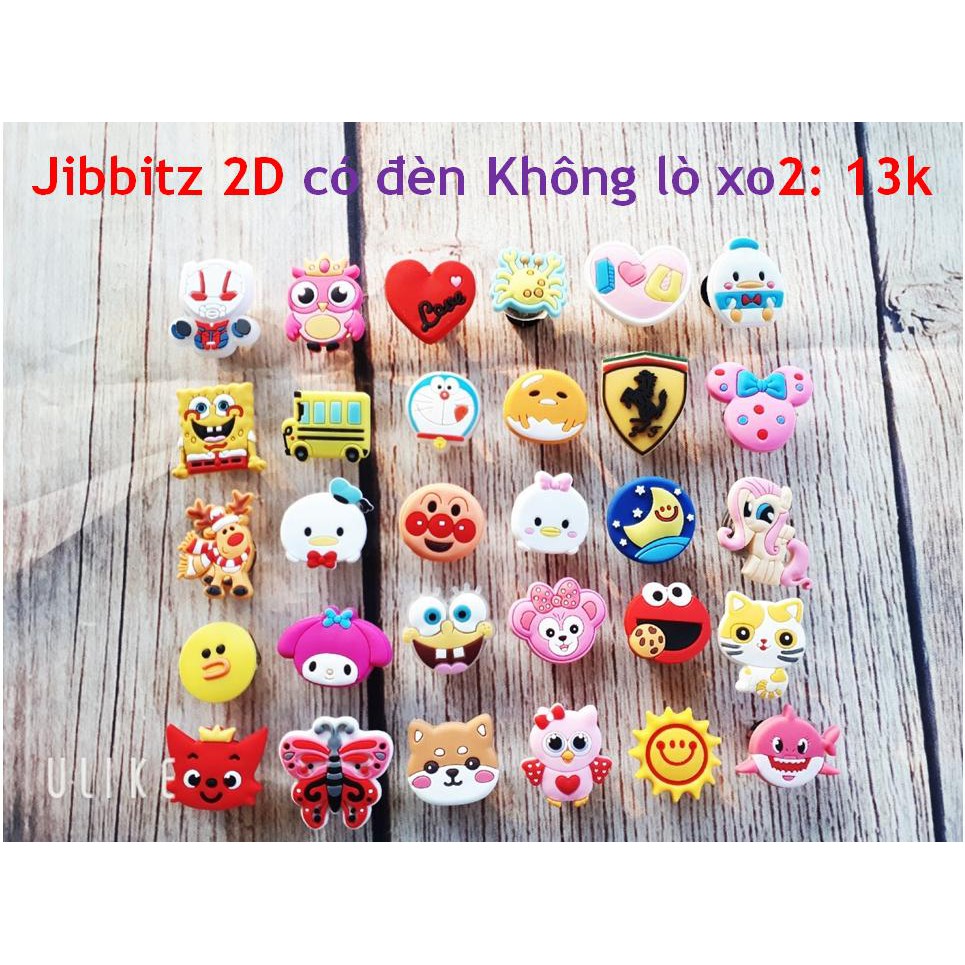 [Mã FASHIONT4MA2 giảm 10K đơn 50K] Jibbitz đèn , sticker có đèn, gắn dép crocs , dép sục, rẻ , đẹp