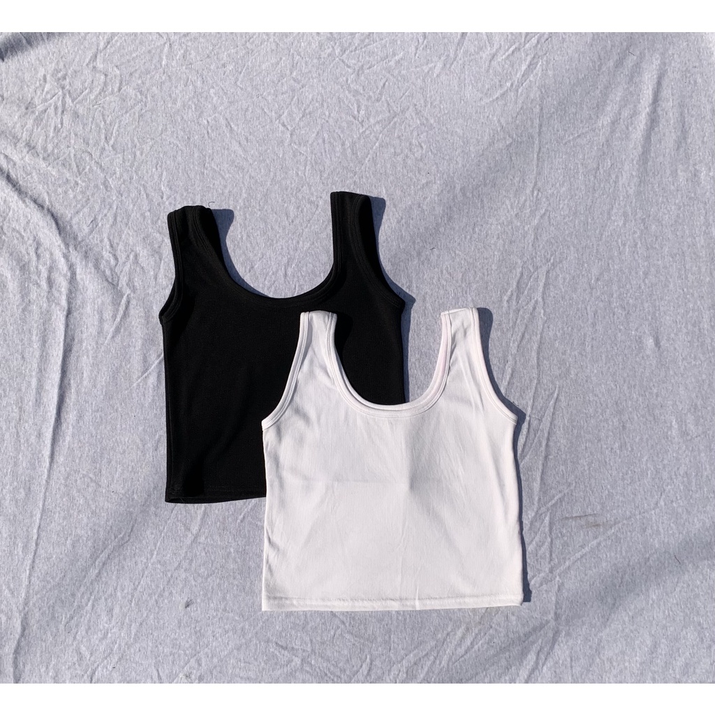 Áo ba lỗ croptop CERA-Y màu đen / màu trắng / CRA058