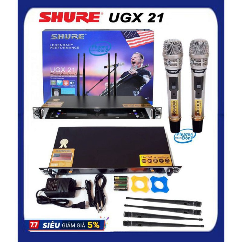 Micro không dây Shure UGX21-micro karaoke chuyên nghiệp thết kế khoa học, tính năng vượt trội