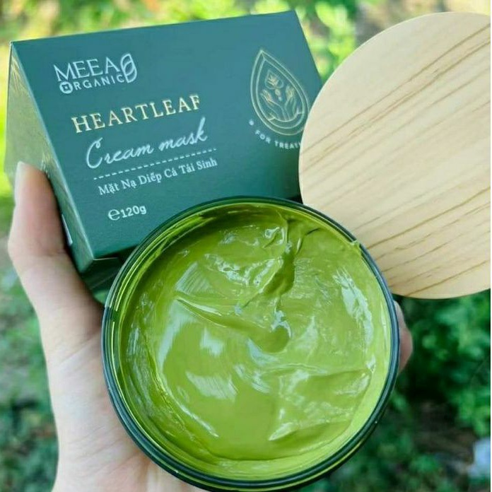 Mặt nạ diếp cá tái sinh Meea Organic dưỡng trắng mờ thâm nám giảm mụn phục hồi da toàn diện 120g