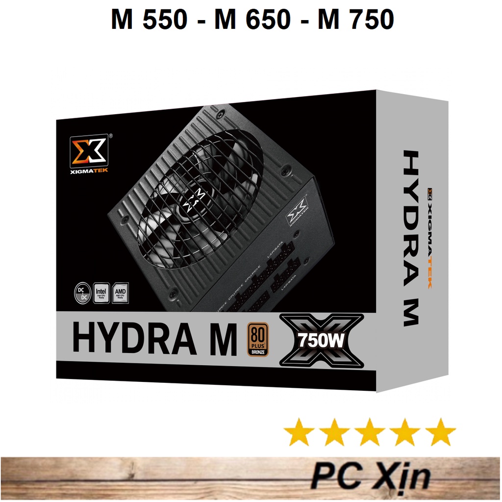 Nguồn máy tính XIGMATEK HYDRA M550 M 650 M 750- 80PLUS BRONZE Cáp rời