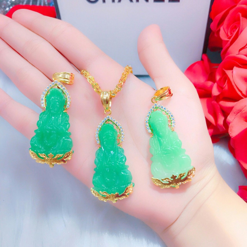 Dây chuyền nữ mặt phật mạ vàng 18k cao cấp
