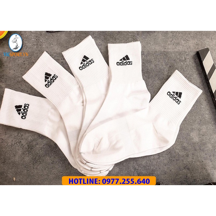 Vớ, Tất Dệt Kim Ngắn Đen, Trắng Thể Thao Bóng Đá Nike, Adidas Cao Cấp - Vicsportvn