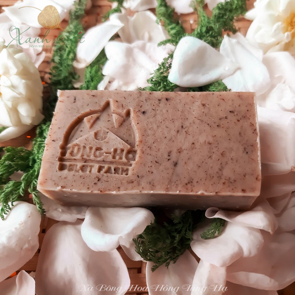 [Tùng Hạ Farm] Xà Bông Hoa Hồng Handmade- Rose Handmade Soap [Xanh Suốt]