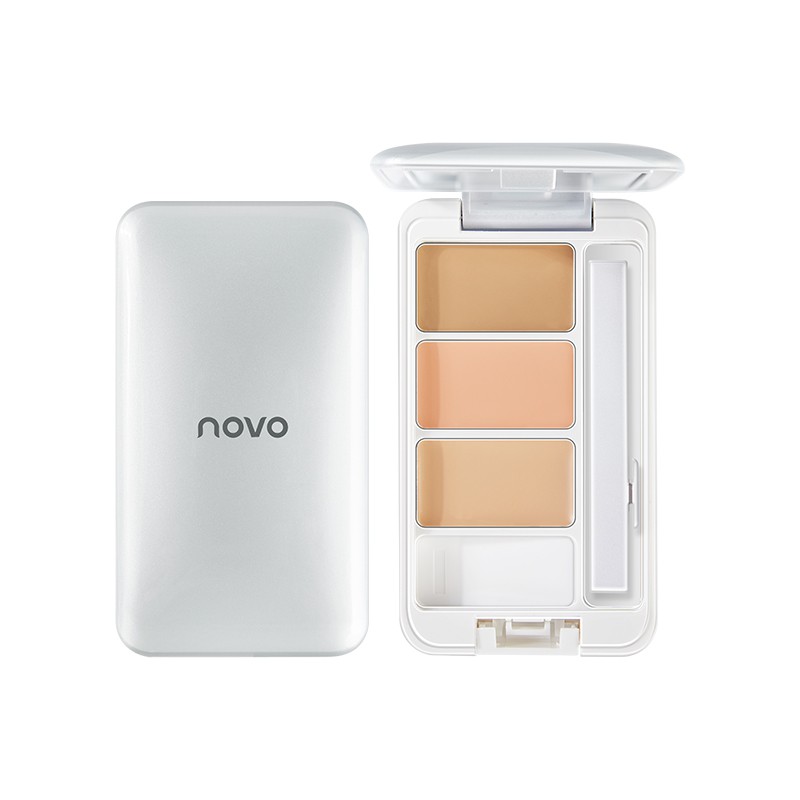 ♕Bảng Kem Nền Che Khuyết Điểm NOVO 3 Màu Tông Nude Tự Nhiên Kháng Nước NO.5350