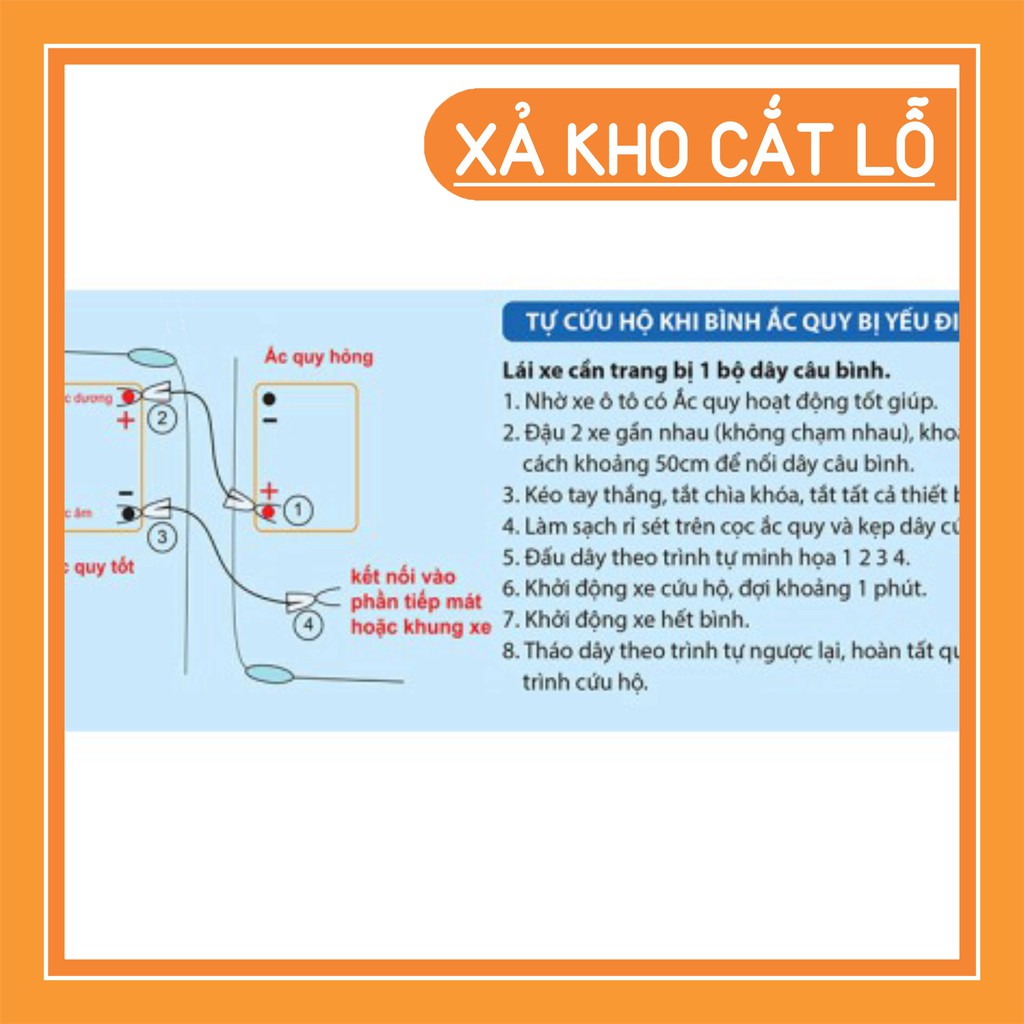 Dây câu bình ắc qui xe hơi(1800A) {SIÊUKHUYENMAI}