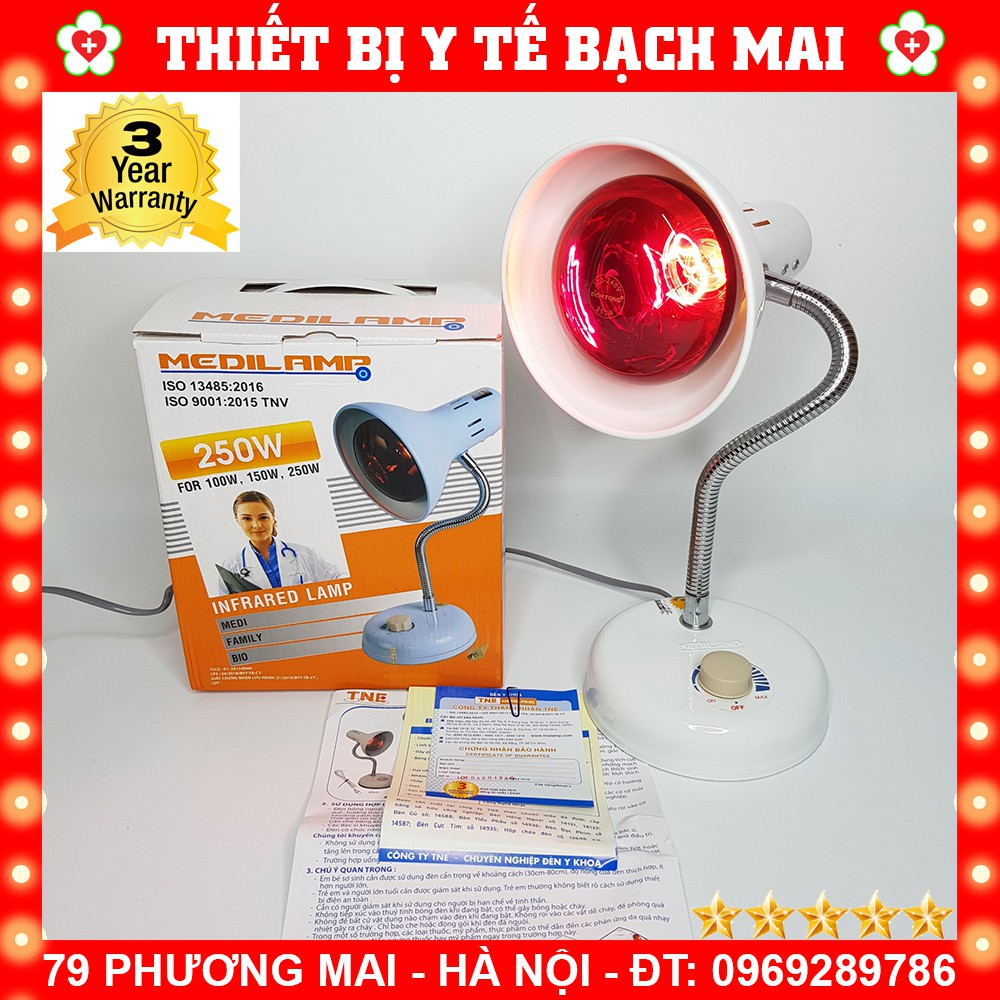 Đèn Hồng Ngoại Trị Đau Nhức Xương Khớp, Tắc Tia Sữa, Sưởi Ấm MEDILAMP 250W - Việt Nam