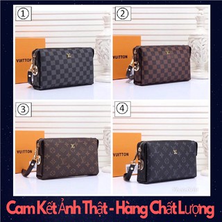 Clutch Cầm Tay Nam LV Sang Trọng, Khóa Số Bảo Mật An Toàn Tuyệt Đối