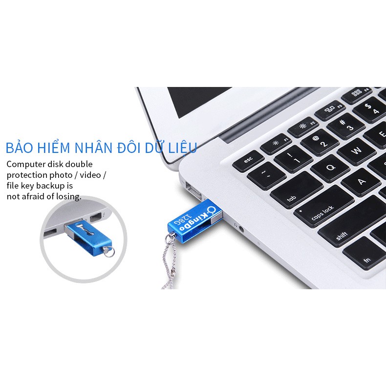 [Mua 1 tặng 1] bán buôn ổ USB flash mini chống nước mới 128GB / 64GB kim loại sáng tạo quà tặng