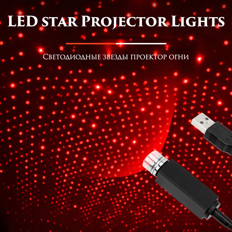 Đèn LED USB Mini Tạo Hiệu Ứng Bầu Trời Đầy Sao Trang Trí Nội Thất Xe Hơi