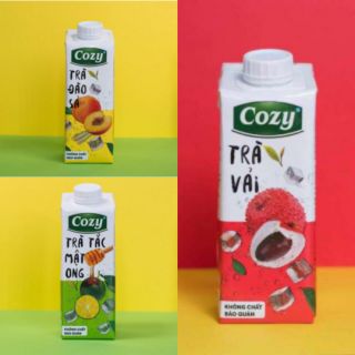 (1 lốc 4 hộp) Trà Cozy vị trái cây 225ml