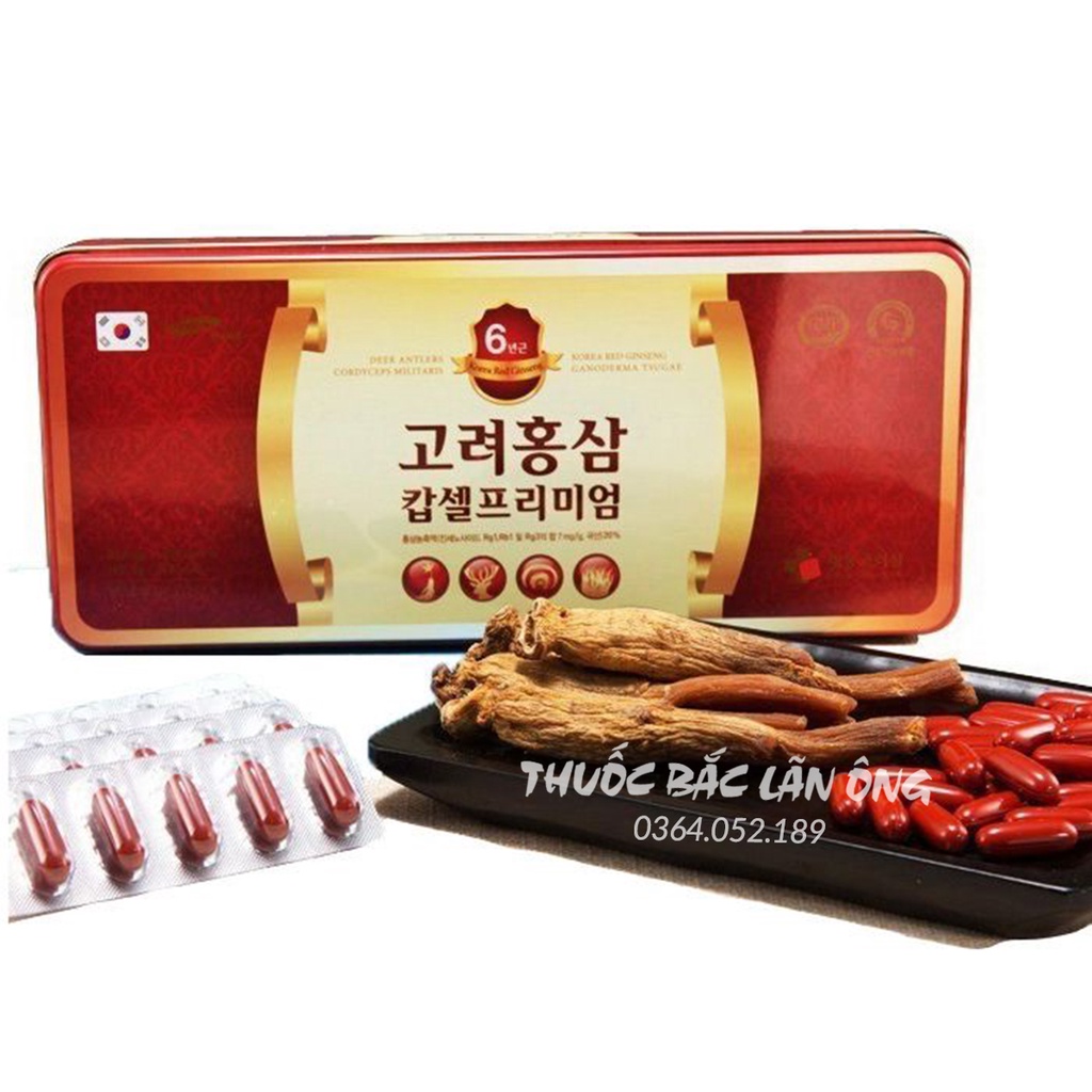 Viên sâm nhung linh chi đông trùng (Hộp 120v) - Thuốc Bắc Lãn Ông
