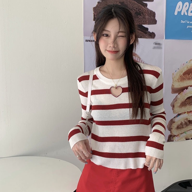 Áo Len Nữ Dài Tay Cổ Tròn Thời Trang Hàn