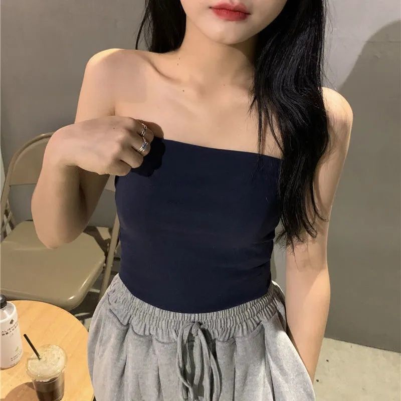 Áo Lót Ống Mỏng Màu Đen Thời Trang Mùa Hè Cho Nữ áo yếm JL-MX-01