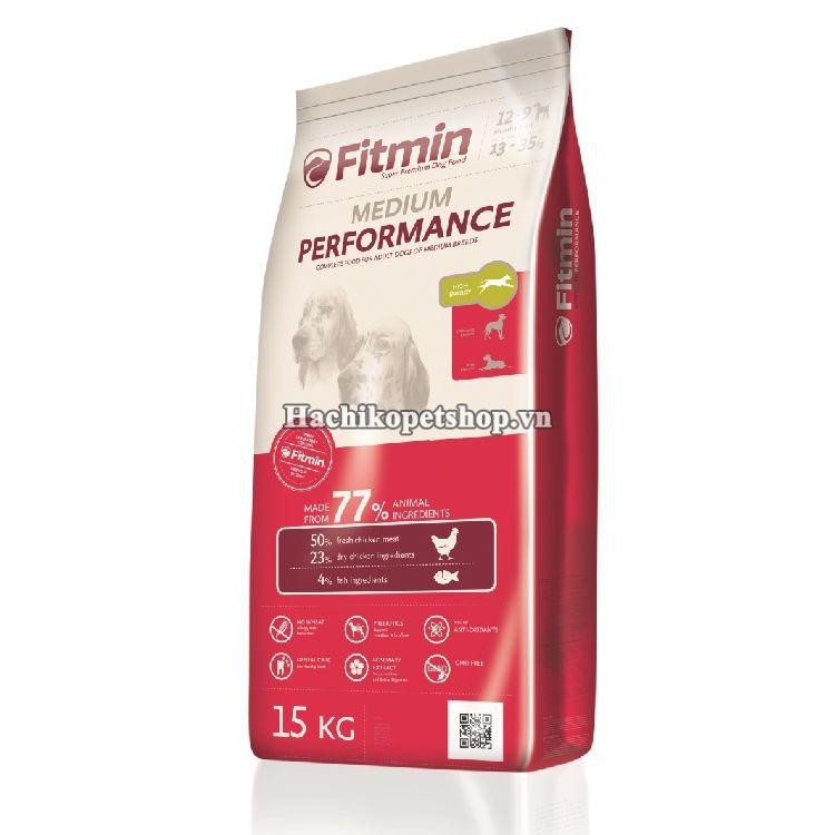 FITMIN DOG MEDIUM PERFORMANE GIỐNG CHÓ TRUNG BÌNH (TRÊN 12 THÁNG) 3KG