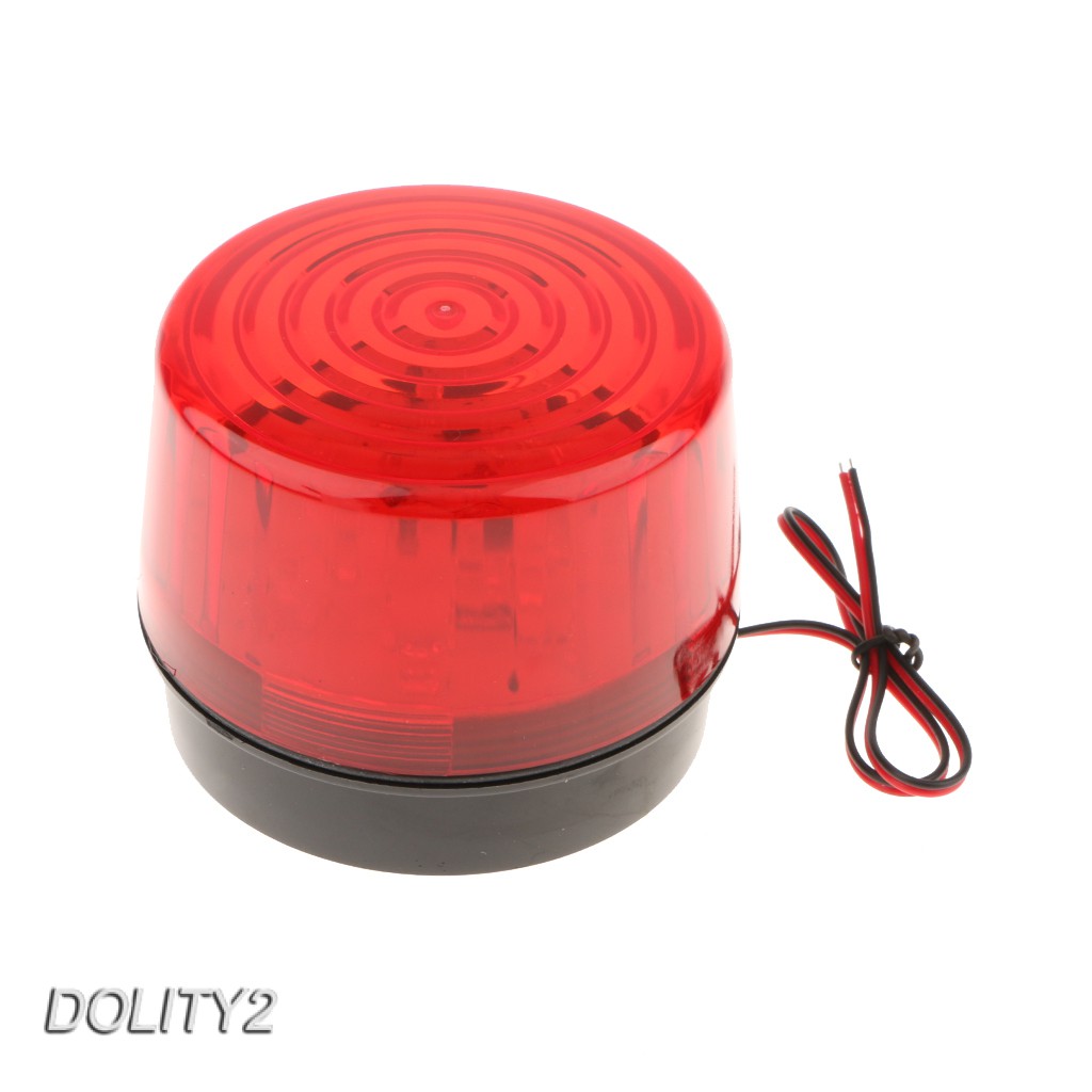 DC12V Round Traffic Work Zone Strobe Light Flashing Lamp Warning Light Red