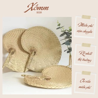 Quạt nan lá cọ, mây tre đan cầm tay truyền thống hanmade , trang trí tết , treo tường, decor phòng - Chuyên sỉ sll