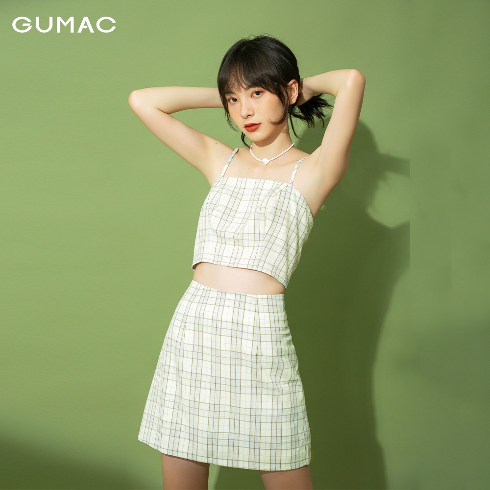 [Mã WABRGUM giảm 10% tối đa 30K đơn 99K] Áo nữ caro 2 dây GUMAC đủ màu, đủ size, cá tính năng động AB113 | BigBuy360 - bigbuy360.vn