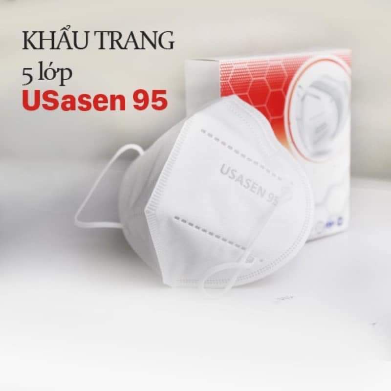 Khẩu trang Usasen 95 pro y tế kháng khuẩn - 5 lớp - hộp 10 cái