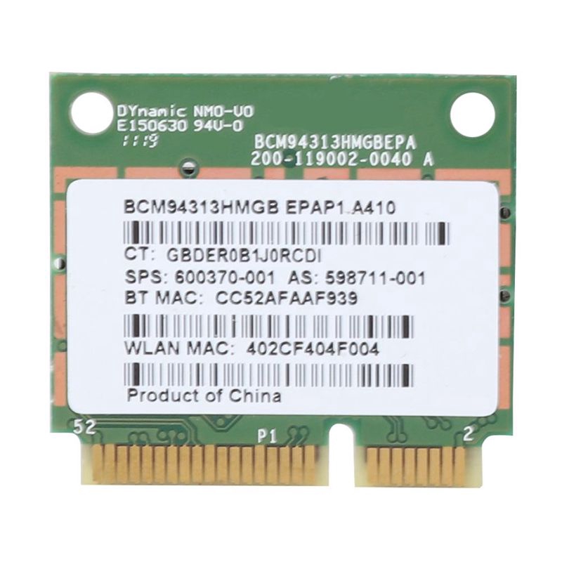 Card Hp Cho Laptop Broadcom Bcm94313Hmgb 600370-001 Wifi Bt3.0 Mini Pcie Card Hp Laptop Am