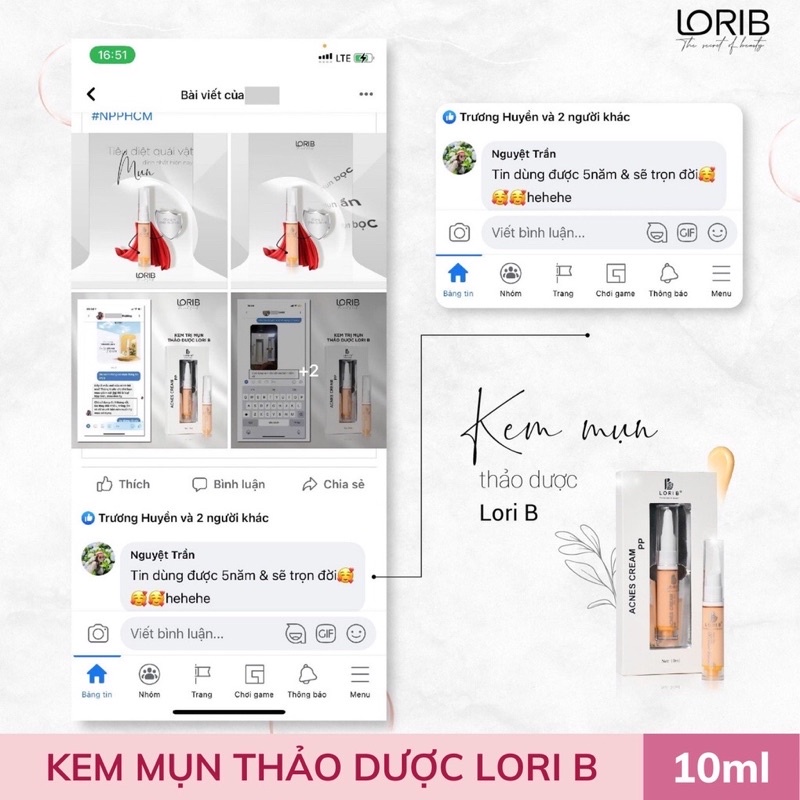 Kem mụn LoriB