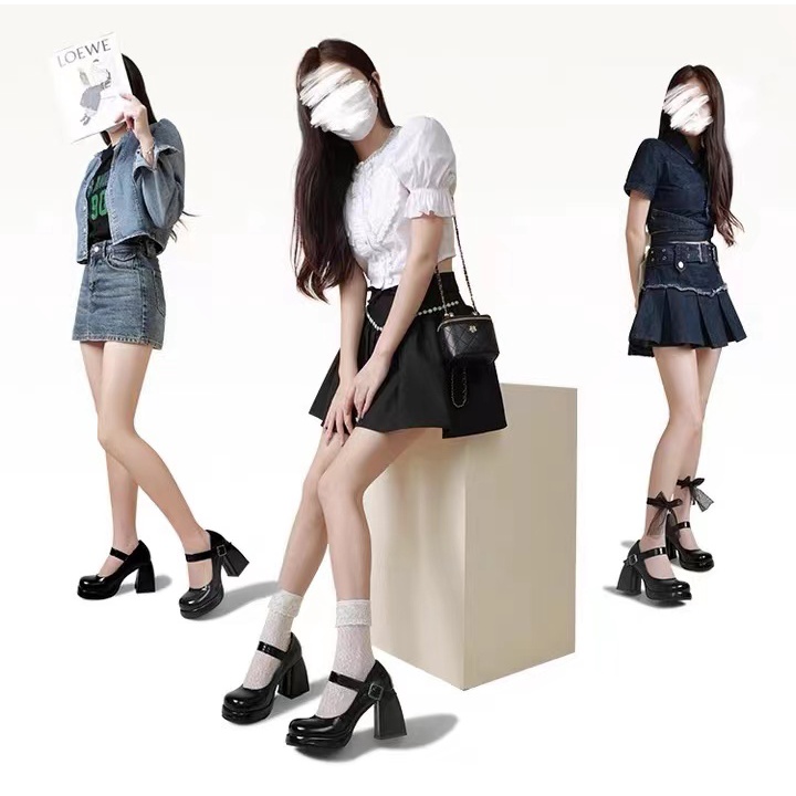 Giày Cao Gót 9CM Phong Cách Mary Jane Cho Nữ