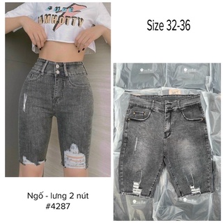 Quần jean ngố bigsize nữ 32-36/ 7tất bigsize 60kg - 95kg