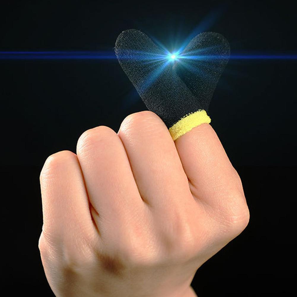 Phụ Kiện Gắn Ngón Tay Chơi Game Trên Điện Thoại Màu Đen Bằng Sợi Carbon Chống Mồ Hôi D3X1