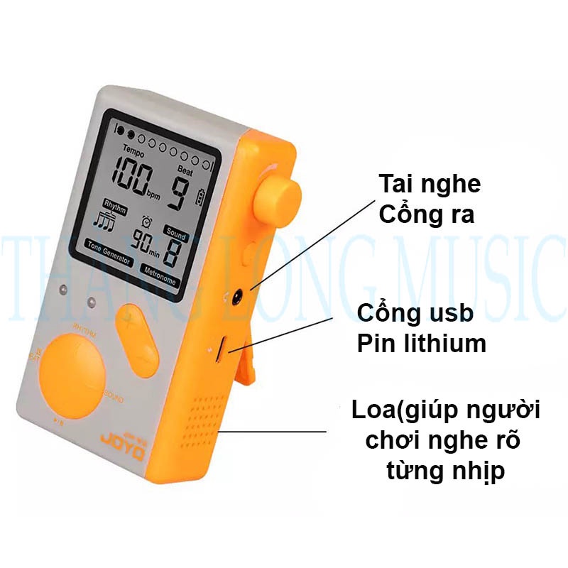 JOYO JM-92 Máy đập nhịp điện tửMetronome Dùng cho Học Nhạc Cụ, Piano, Organ, Violin, Sáo - Đếm, Gõ..