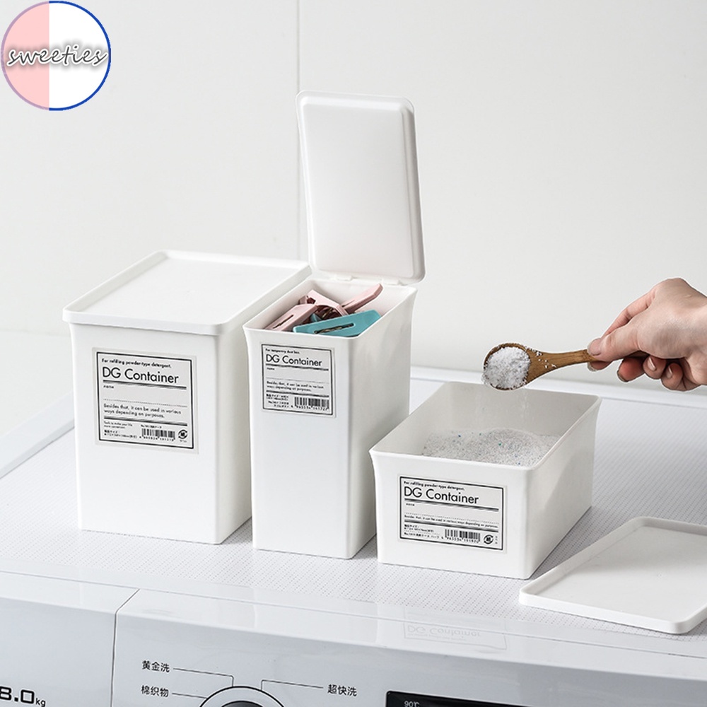 Hộp đựng bột giặt có nắp đậy chống ẩm tiện dụng tùy chọn kích thước