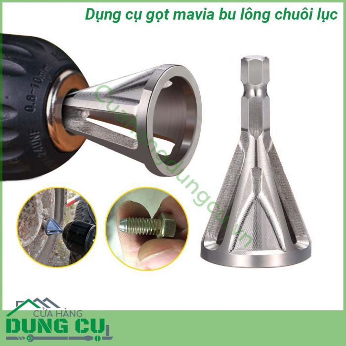 Đầu gọt ma via bu lông lắp máy khoan, máy vít ( P138)