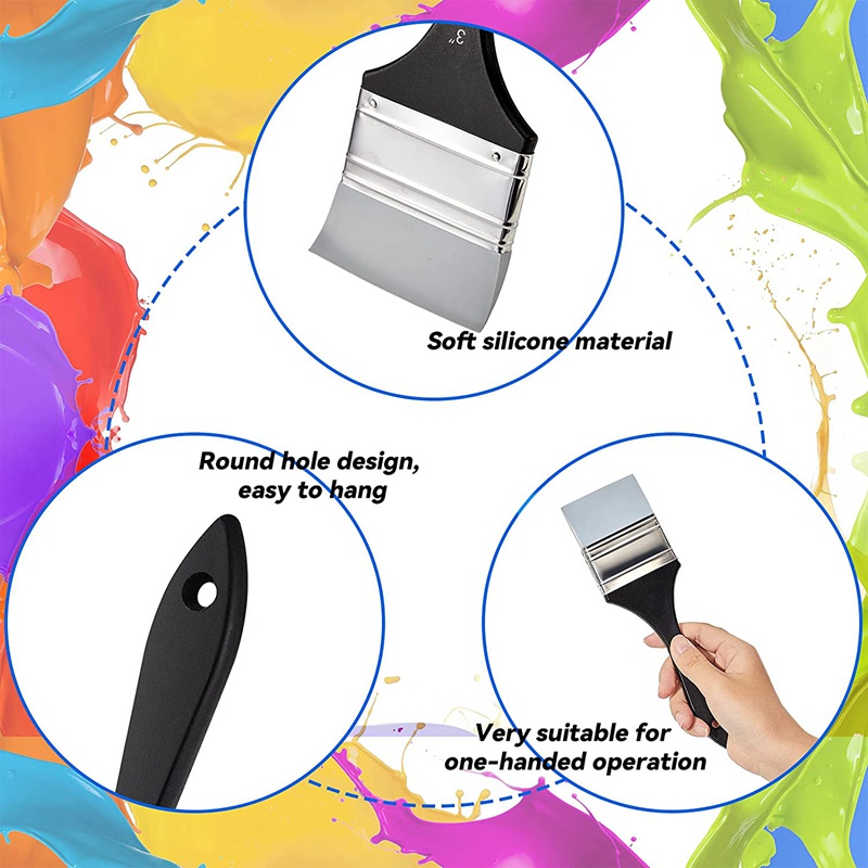 Cọ Vẽ Bằng Silicone Bản Rộng Linh Hoạt Tiện Dụng