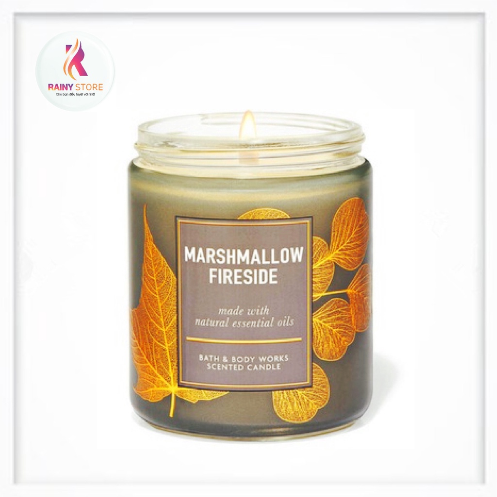 Nến thơm 1 tim Bath &amp; Body Works Marshmallow Fireside 198g