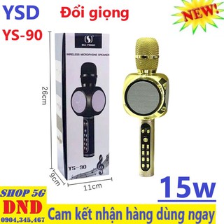 Mic Karaoke YSD YS 90 - Chính hãng, Thế hệ mới nghe lớn, trầm ấm, không rè tiếng khi mở max, bảo hành 12 tháng