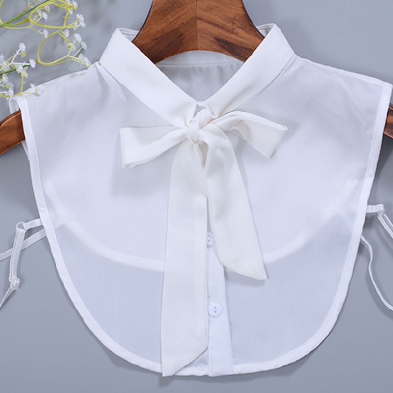 Cổ Áo Sơ Mi Giả Cà Vạt Có Thể Tháo Rời Phong Cách Vintage Cho Nữ
