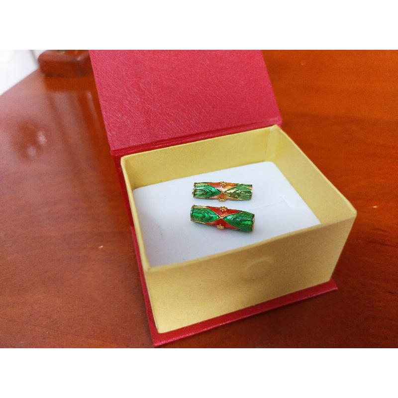 Charm Đốt Trúc Nepal Không Đen,Gỉ Hoạ Tiết Bông Hoa xâu vòng