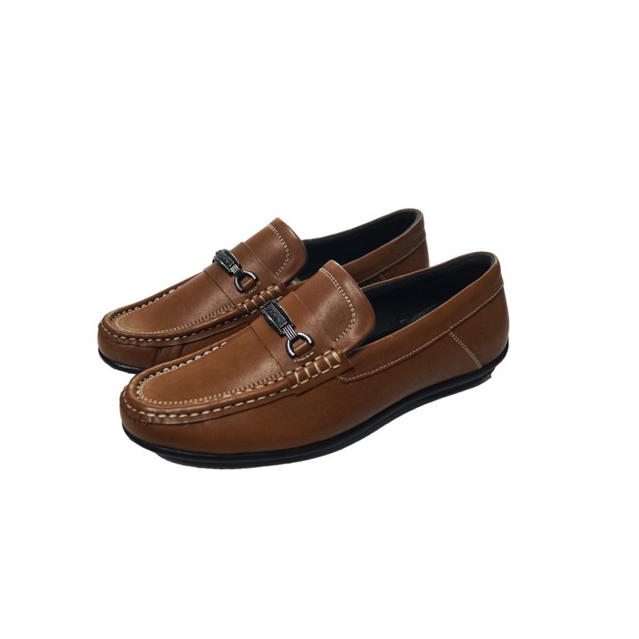 Giày mọi nam màu xanh vàng da bò thật có size nhỏ và ngoại cỡ. Mã số: M135