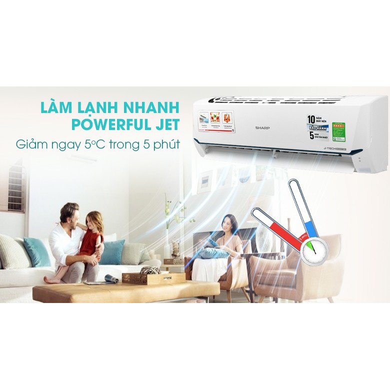 Miễn phí công lắp đặt_Điều hoà Sharp J-Tech Inverter AH-X9XEW, AH-X12XEW, AH-X18XEW