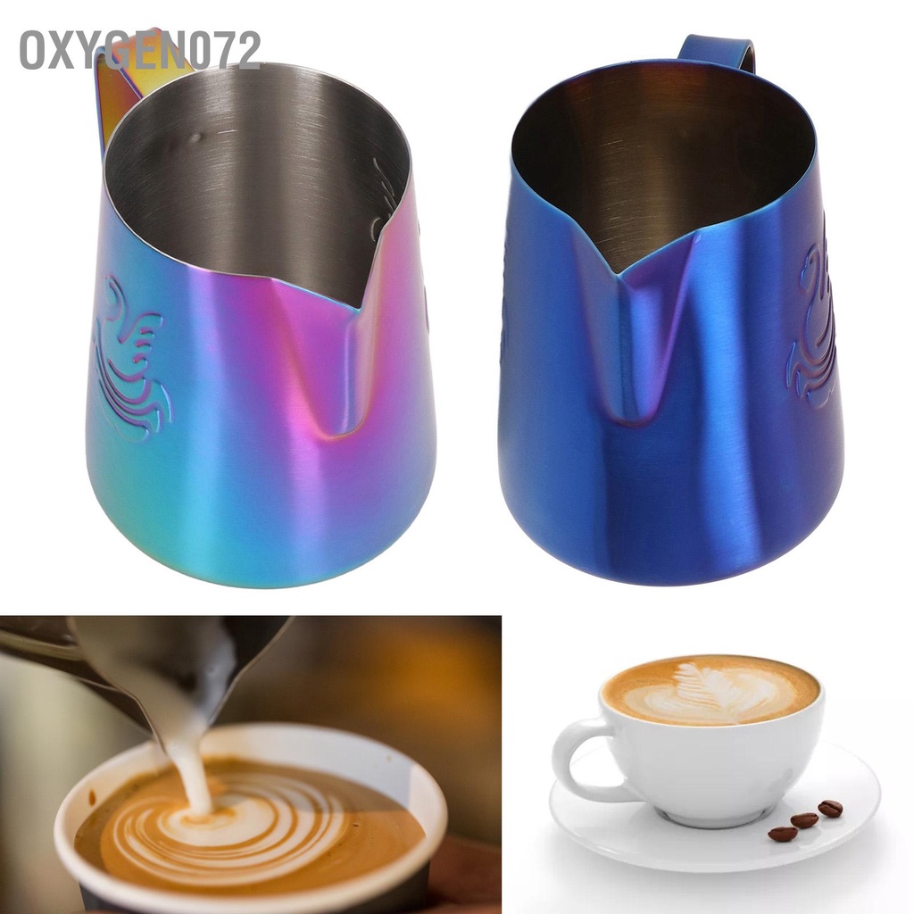 Oxygen072 Bình trữ đông sữa 380ml Thực phẩm cấp độ bằng thép không gỉ Eagle Vòi đa chức năng Cốc làm lạnh cho Latte kem