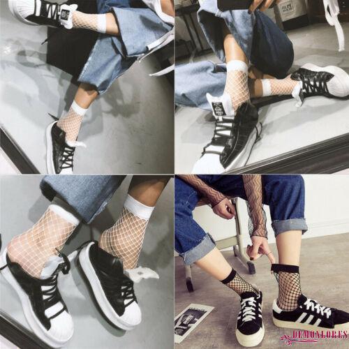 Vớ lưới mềm mại cổ cao màu đen/trắng thời trang