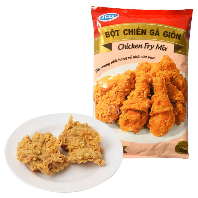 COMBO LÀM GÀ KFC BỘT CHIÊN GÀ GIÒN 1KG, GIA VỊ GÀ CHIÊN 50GR, GIA VỊ CAY 90GR