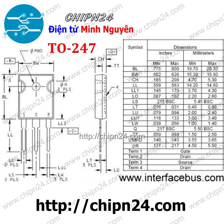 [1 CON] Transistor TIP3055 TO-247 NPN 15A 60V (3055)