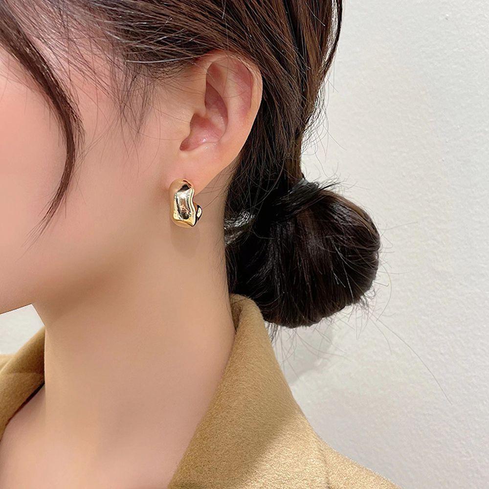 Bông Tai Thiết Kế Hình Học Phong Cách Baroque Thời Trang Cho Nữ