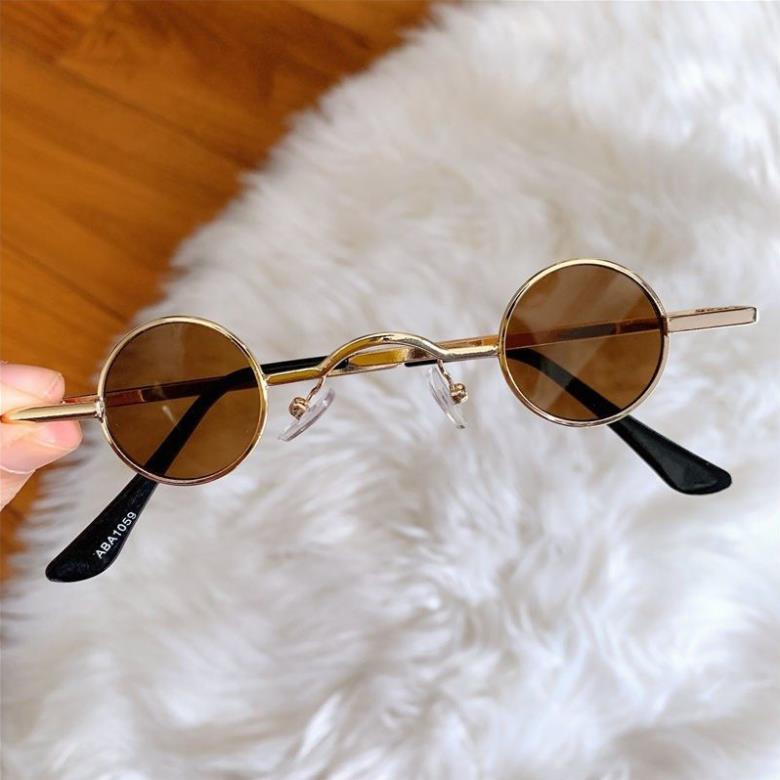 kính râm retro cho nam và nữ mini gọng tròn D43