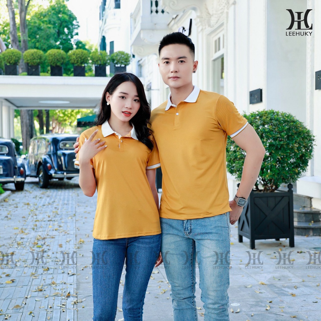 ♧☃Áo đôi tình nhân combo 2 polo mắt chim thương hiệu LEEHUKY cao cấp