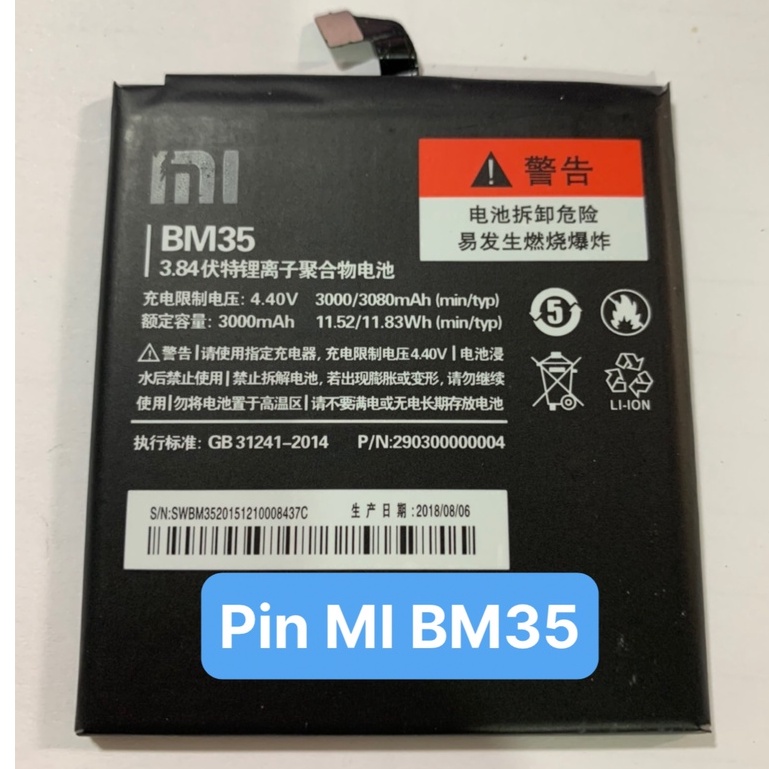 Pin Xiaomi Mi 4C / BM35 / 3080mAh - zin chính hãng, có bảo hành
