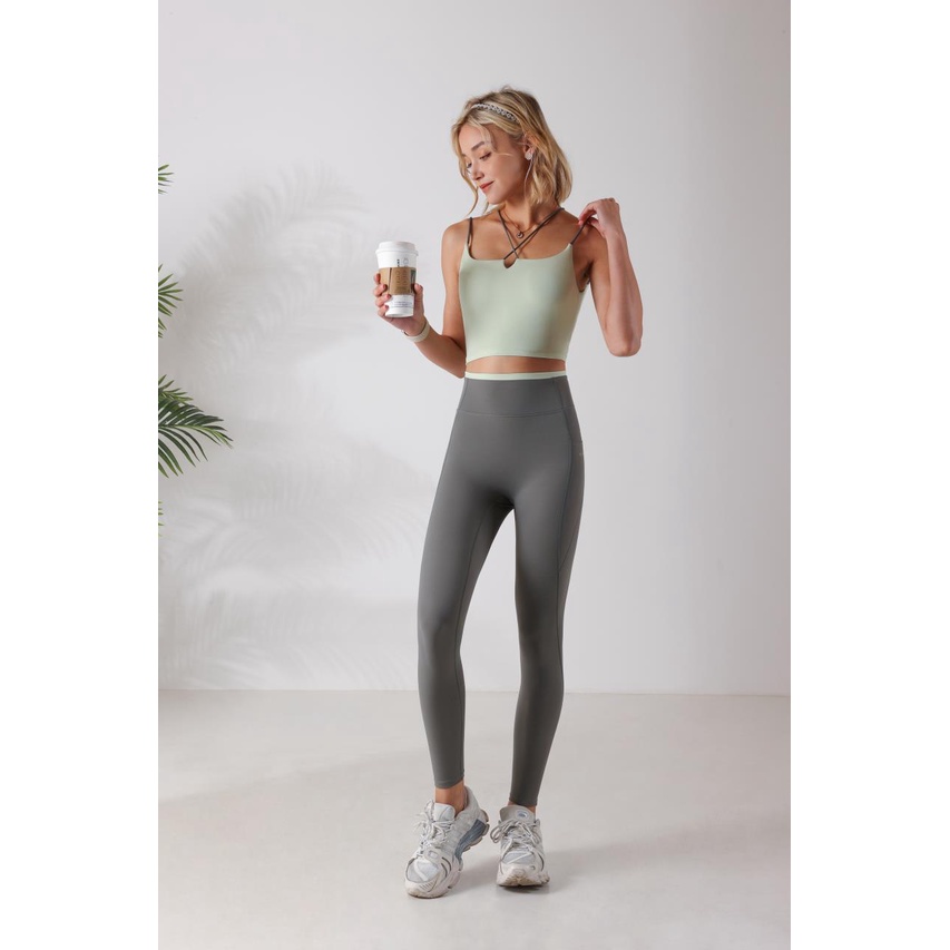 Set 2 Quần Legging Thể Thao Lưng Cao 2 Màu