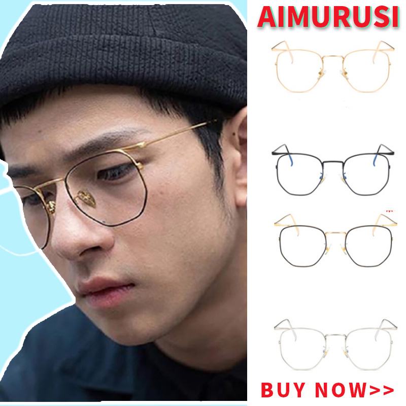 (Aimurusi) Ready Stock COD Anti Blue Light/Anti Radiation Glasses Classic Metal Fashion Eyeglasses Women/Men Unisex