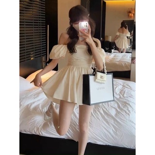Đầm xoè tay phồng baby nữ tính